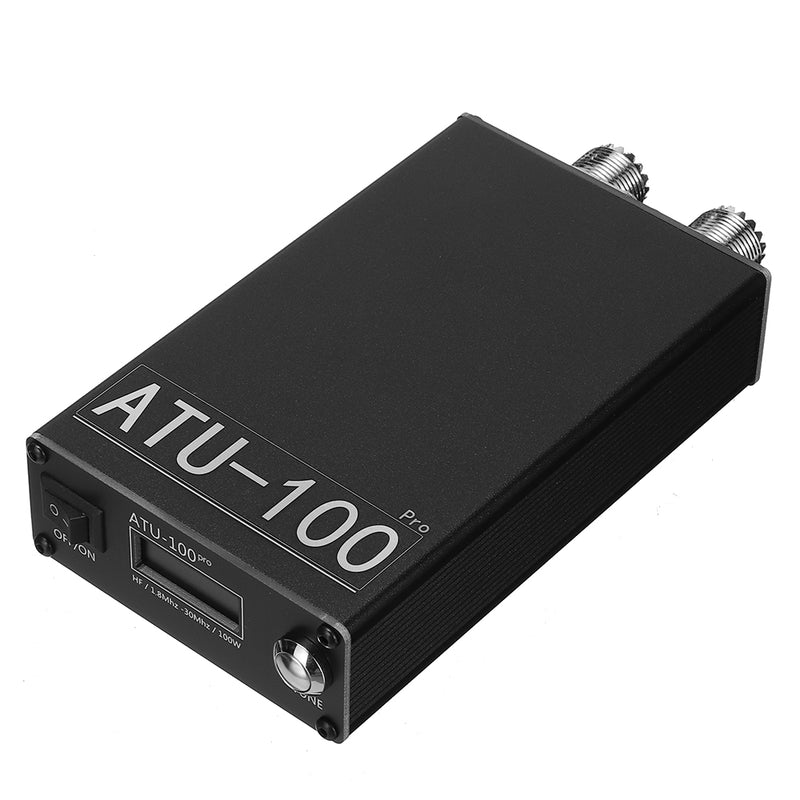 ATU-100 PRO 1.8Mhz-30Mhz OLED Display Automatic Antenna Tuner Built-in Battery for 10W To 100W Shortwave Radio Station
