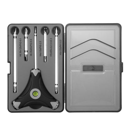 10 In 1 Household Precision Screwdriver Set with Spirit Level Strength Saving Structure Screw Driver Repairs Tool