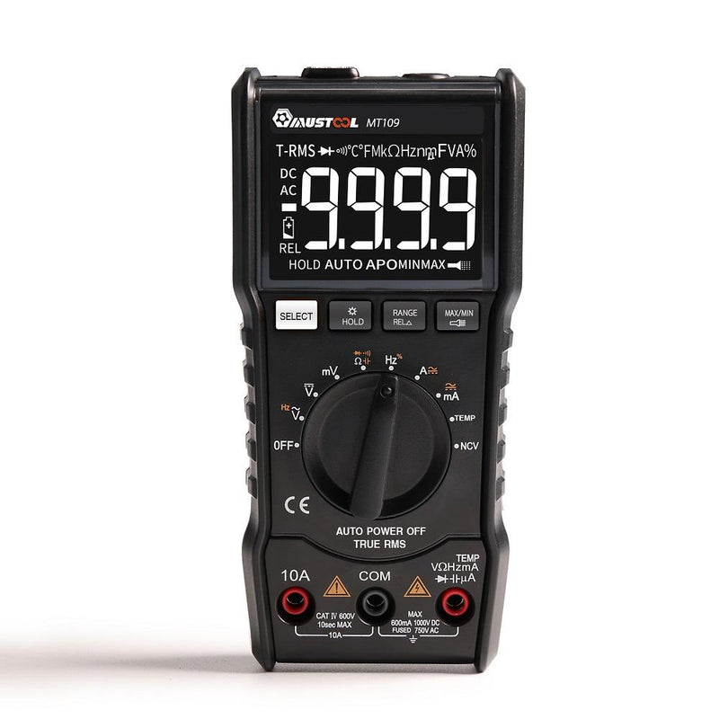 MUSTOOL MT109 Portable 9999 Counts True RMS Multimeter AC DC Voltage Current NCV Temperature Tester