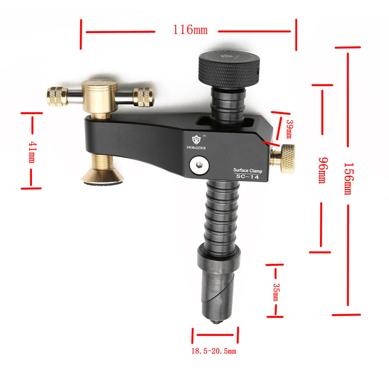 HONGDUI SC-14 Woodworking Desktop Surface Fixing Clamp Aluminum Alloy Table Hold Down Clamp DIY Fixing Clip
