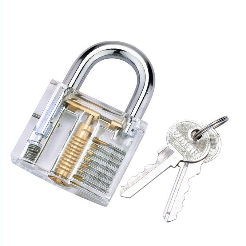 4pcs/set Cutaway Lock Transparent Training Skill Visable Practice Padlock Lock Pick - Cartoolshop