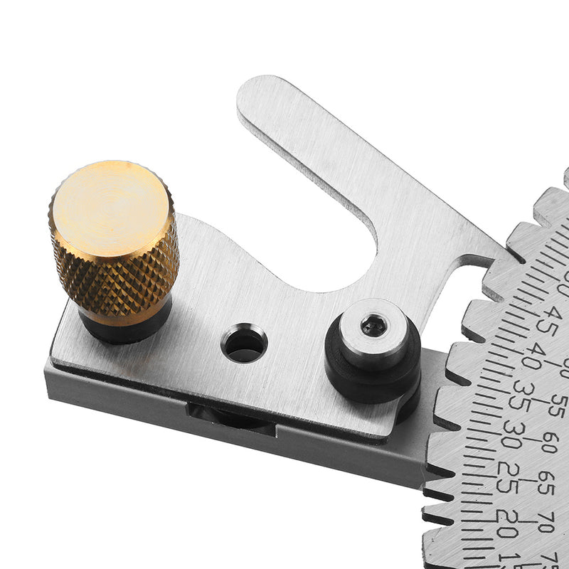 Drillpro Upgraded Brass Handle Miter Gauge Assembly Ruler with T-track for Table Saw Router Woodworking