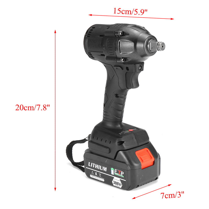 Wolike 388VF 22890mAh Brushless Electric Wrench Cordless Impact Wrench Drill for 18V Makit Battery