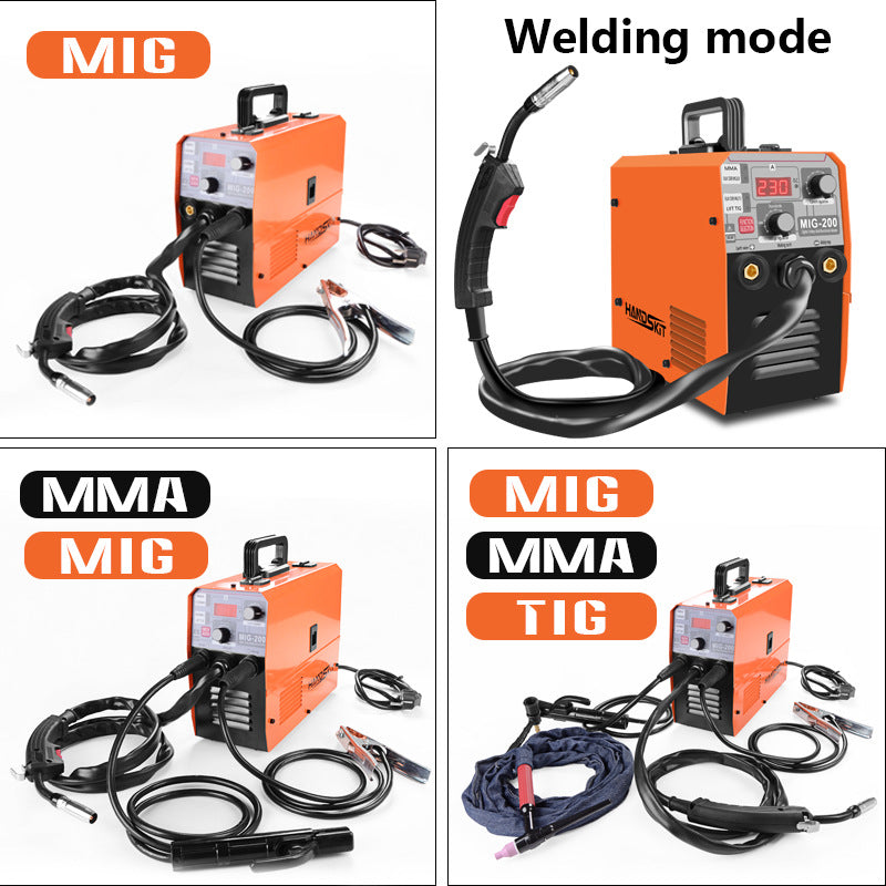 Handskit MIG-200 Electric Welding Machine 220V EU MIG Welding Machine MIG MMA LIFT TIG 3 In 1 Gasless Welding Flux Welding
