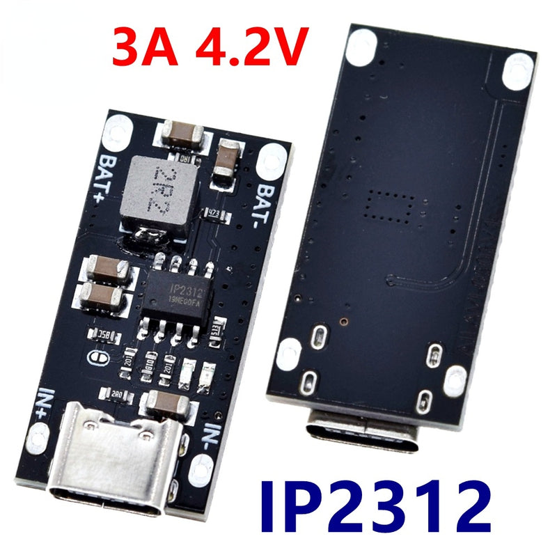 USB Input High Current 3A Polymer Ternary Lithium Battery Quick Fast Charging Board IP2312 CC/CV Mode 5V To 4.2V