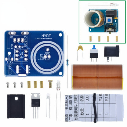 BD243 Mini Tesla Coil Kit Magic Props DIY Parts Empty Lights Technology Diy Electronics BD243C