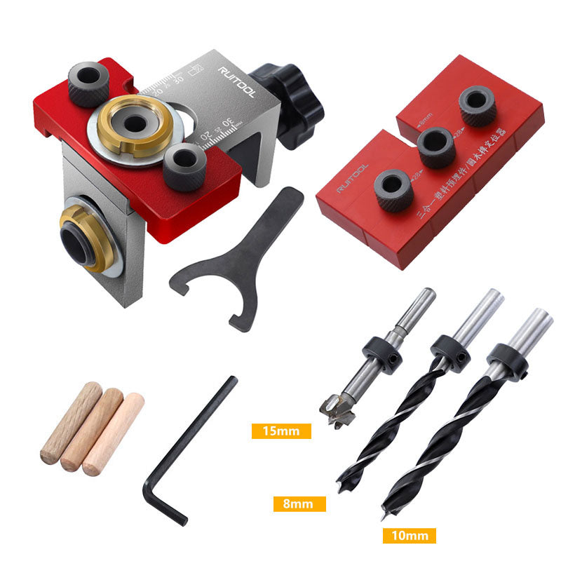 Triad Has Been Hole Punching Locator Round Wood Tenon Connector Opener Board Furniture Multifunctional Punching Tools
