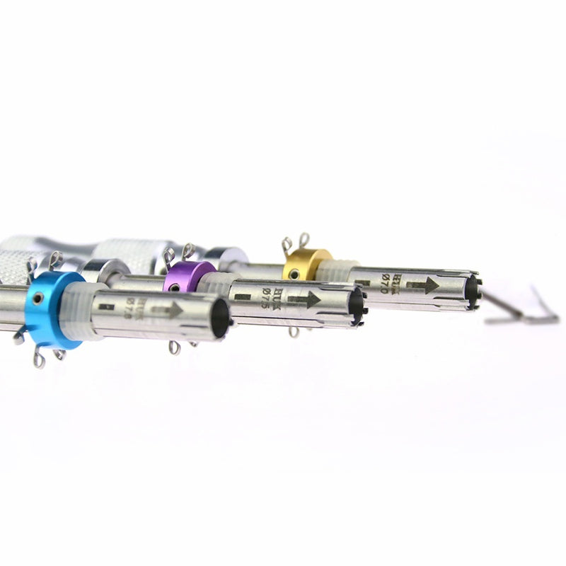 7.0/7.5/7.8mm HUK 7 Pin Tubular Lock Pick Tools Locksmith Tools with Transparent Practice Lock