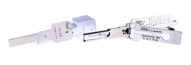 Lishi 2 in 1 HU66 v.3 Lock Pick and Decoder Lock Pick Auto Locksmith Tools - Cartoolshop