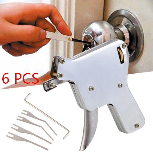 6Pcs Lock Pick Gun Locksmith Tool Door Opener Lockpicking Practice Picking Tools