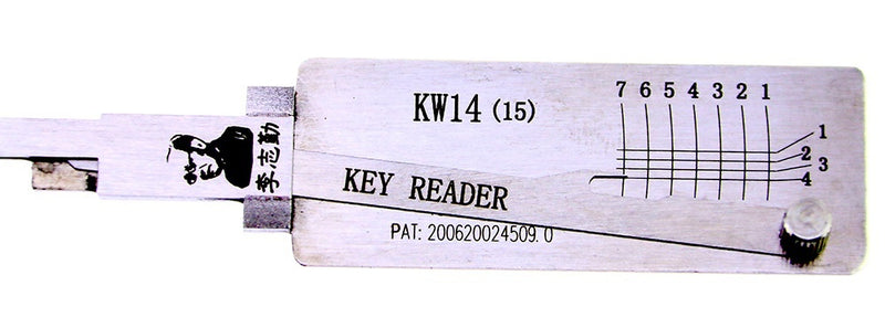 Lishi KW14 (15) Lock Pick Set for Car Door Opener Tool Locksmith Tools Tubular Lock Pick and Decoder Tool