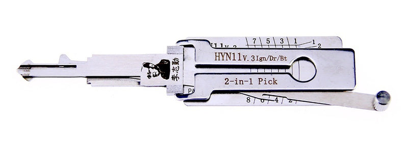 Lishi HYN11 V.3 Lock Pick Set for Car Door Opener Tool Locksmith Tools Tubular Lock Pick and Decoder Tool