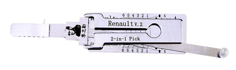Lishi Renault V.2 Lock Pick Set for Car Door Opener Tool Locksmith Tools Tubular Lock Pick and Decoder Tool