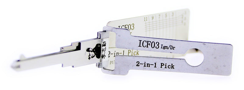 Lishi ICF03 Lock Pick Set for Car Door Opener Tool Locksmith Tools Tubular Lock Pick and Decoder Tool