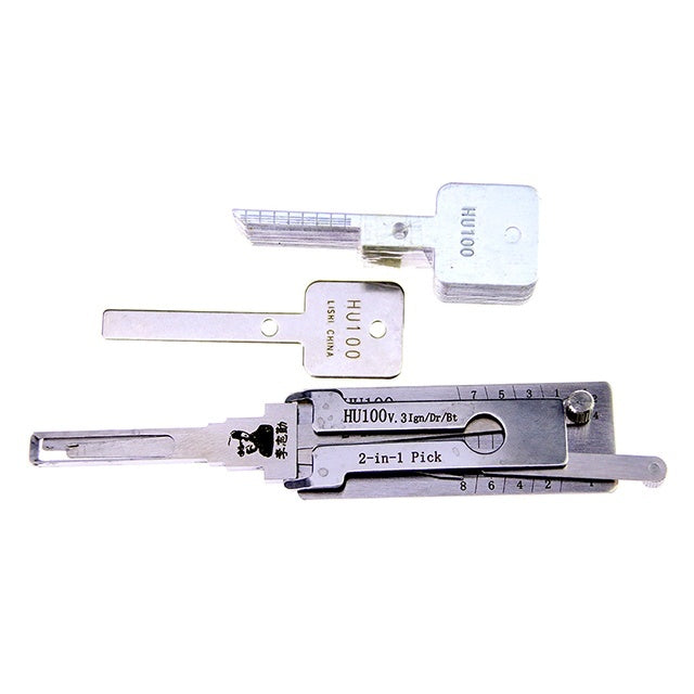 LISHI HU100 V.3 2-in-1 Auto Pick and Decoder Locksmith Tools Door Lock Opener Lock Pick Set for Cadillac,Opel,New GL8,Cruze,Buick Hideo - Cartoolshop