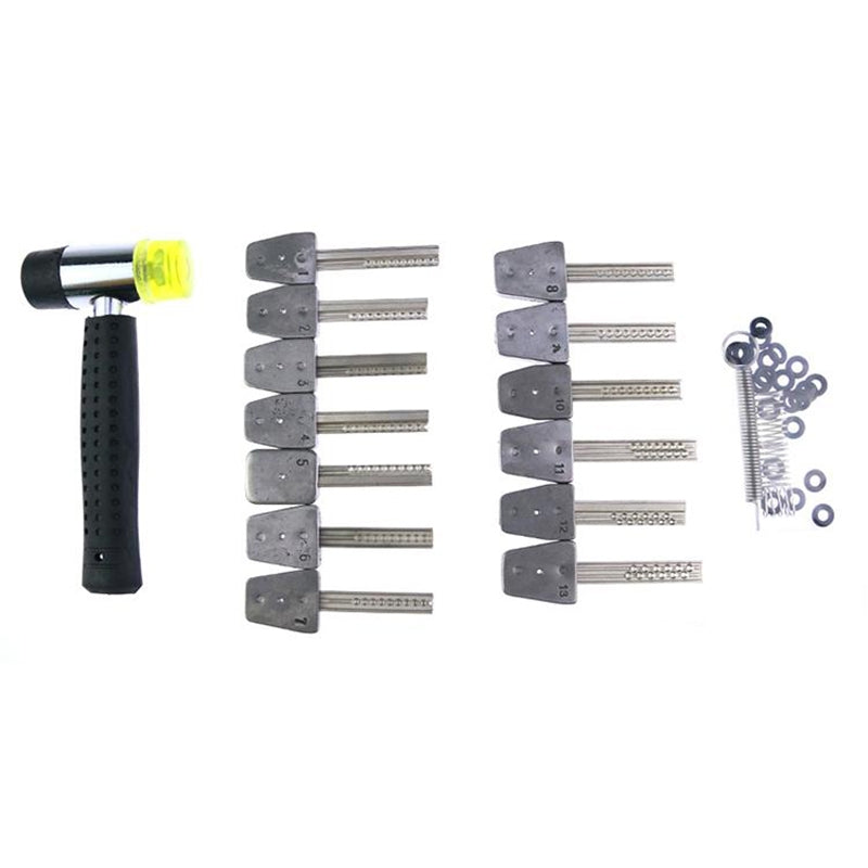 13pcs Stainless Steel Boutique HUK Lock Pick Set Bump Keys with Hammer Locksmith Tool Hand Tool