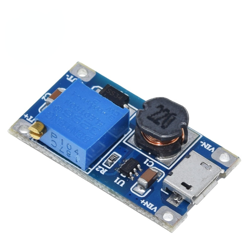 MT3608 with USB 2A Max DC-DC Step Up Power Module Booster Power Module 3-5V To 5V/9V/12V/24V
