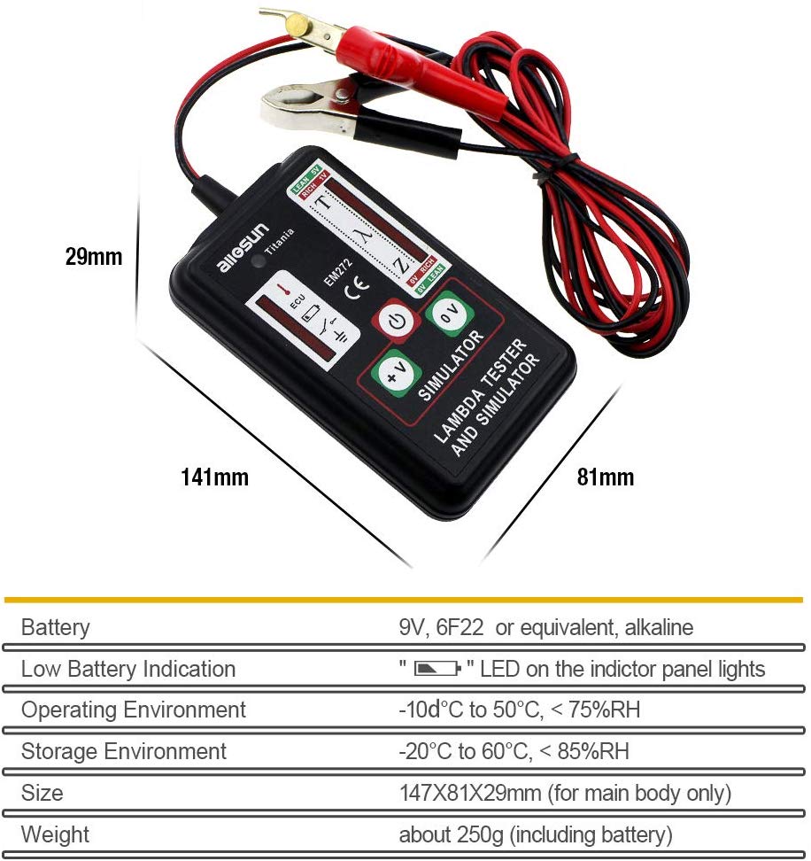 Car Fuel Pressure Tester EM272 Injector Tester Fuel Injector 4 Pluse Modes Tester Fuel Pump System Diagnostics Analyzer