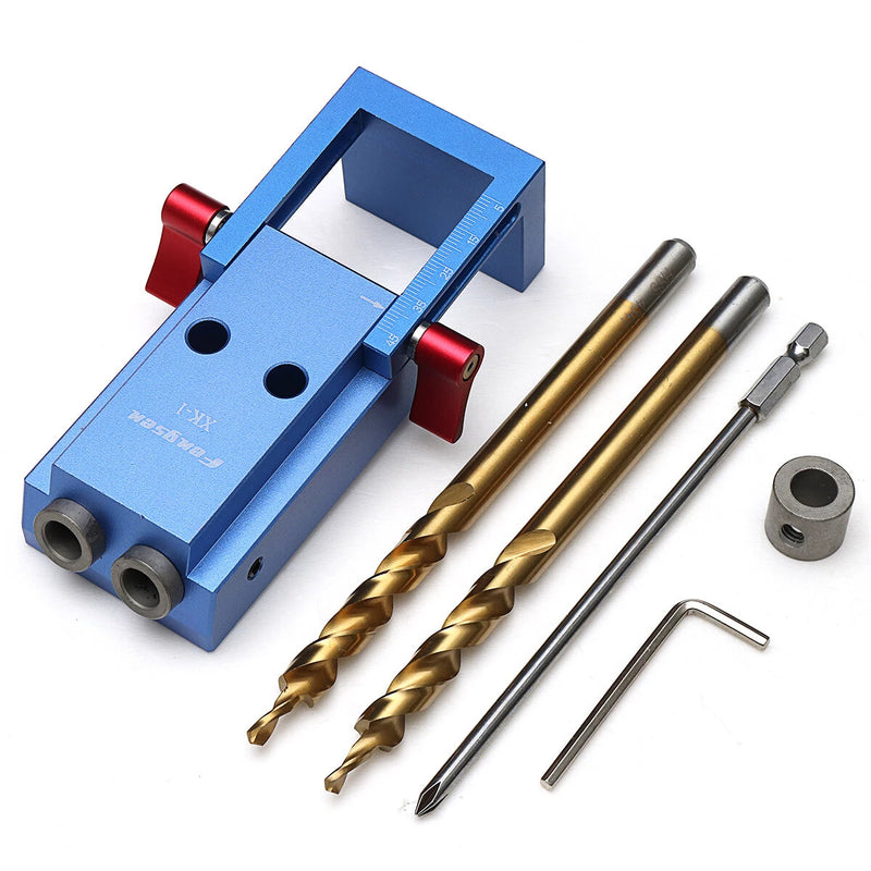 Mini Pocket Hole Jig Kit Woodwork Guide with Drill Bits Woodworking Tool