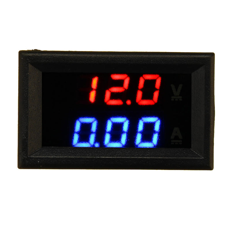 NMini Digital Voltmeter Ammeter DC 100V 10A Voltmeter Current Meter Tester Blue+Red Dual LED Display