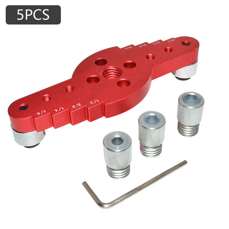 2 In 1 Aluminum Alloy Woodworking Pocket Hole Jig Marking Centre Scriber Line Center Punching Locator
