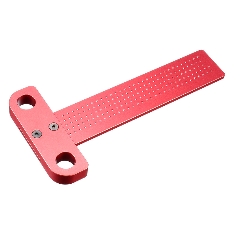 Drillpro Aluminium Alloy T-160 Hole Positioning Metric Measuring Ruler Woodworking Precision Marking Scriber