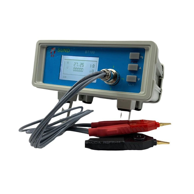 BT100 LCD Display Screen Battery Tester Universal Battery Voltage Resistance Checker Normal External Trigger Modes