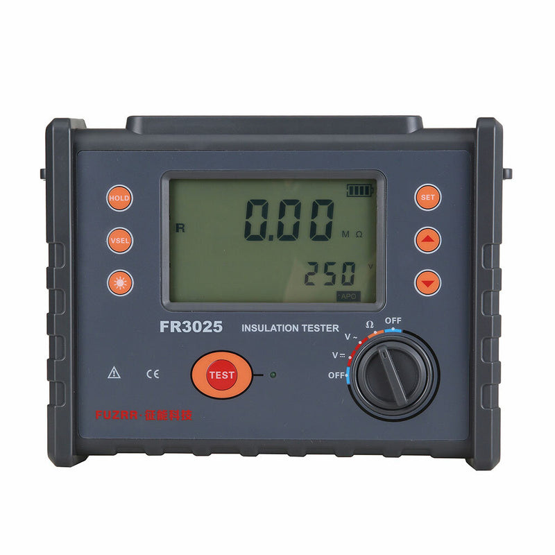 FR3025 Insulation Resistance Meter Megohmmeter 2500V 200GΩ Insulation Resistance Test Voltage Tester