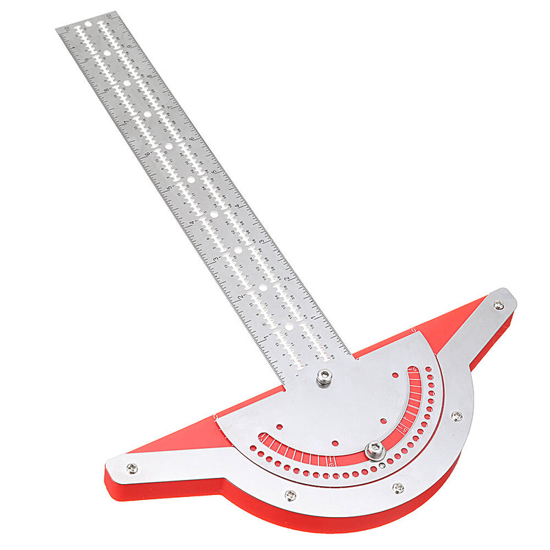 Woodworkers Edge Rule Efficient Protractor Edge Ruler Stainless Steel Measuring Ruler Scale Plastic Caliper Carpentry Tool