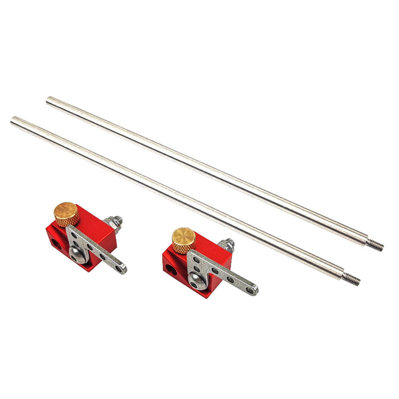 2PCS Set Accessories Auto Line Drill Guide Extension Rods and Flip Stops for Woodworking