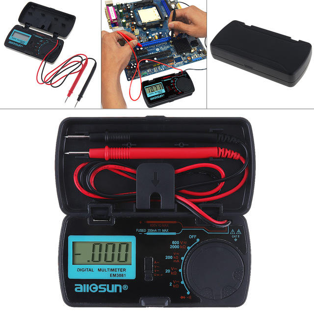 ALL SUN EM3081 Digital Multimeter Ammeter Voltmeter Ohm Portable Meter Voltage Meter