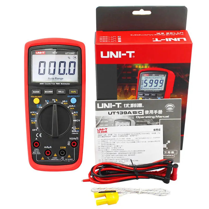 UNI-T UT139C Electrical Digital LCD True Rms Multi Meters Handheld Multimetro Tester Ammeter