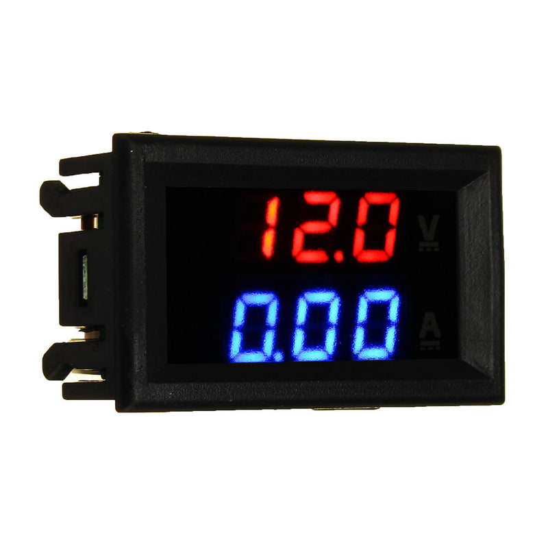 NMini Digital Voltmeter Ammeter DC 100V 10A Voltmeter Current Meter Tester Blue+Red Dual LED Display