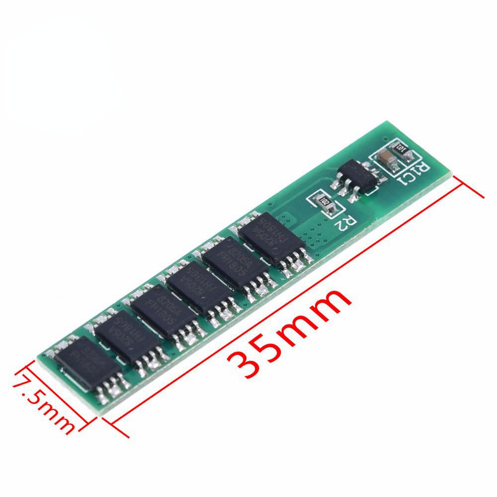 1S 15A 3.7V Li-ion 6MOS BMS PCM Battery Protection Board PCM for 18650 Lithium Lion Battery