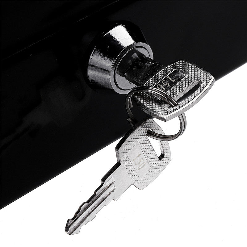 Metal Cash Box with Money Tray Lock & Key for Cashier Drawer Money Safe Security Box Tool