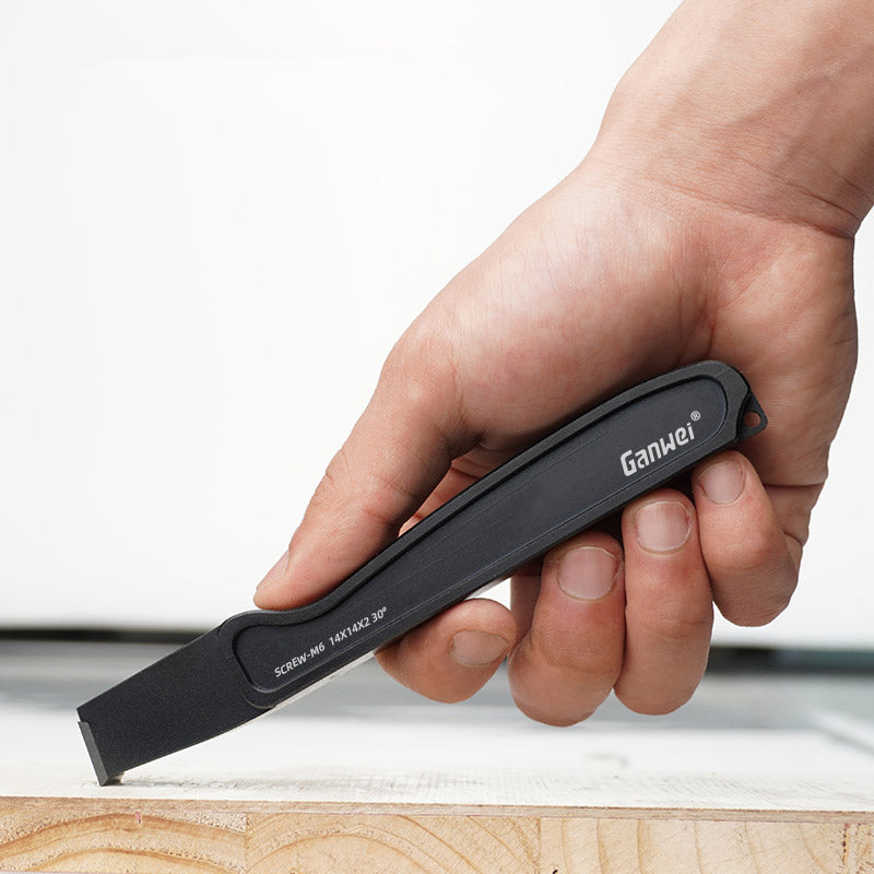 14x14x2mm 30° Wood Carbide Insert Mini Hand Scraper for Glue Burr Removing Woodworking Tool