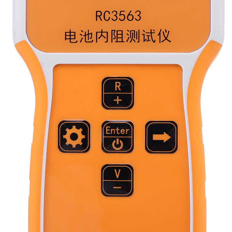 RC3563 Battery Internal Resistance Tester Battery Internal Resistance Tester Lithium Nickel Chromium Lead Acid Battery Test with Test Clips+Battery Test Compartment