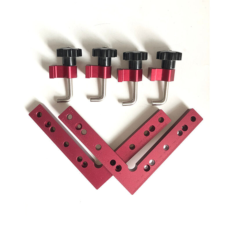 Drillpro 6pcs/set 120/140/160mm 90 Degree L-shaped Auxiliary Fixture Positioning Panel Fixing Clip Woodworking Clamping Tool
