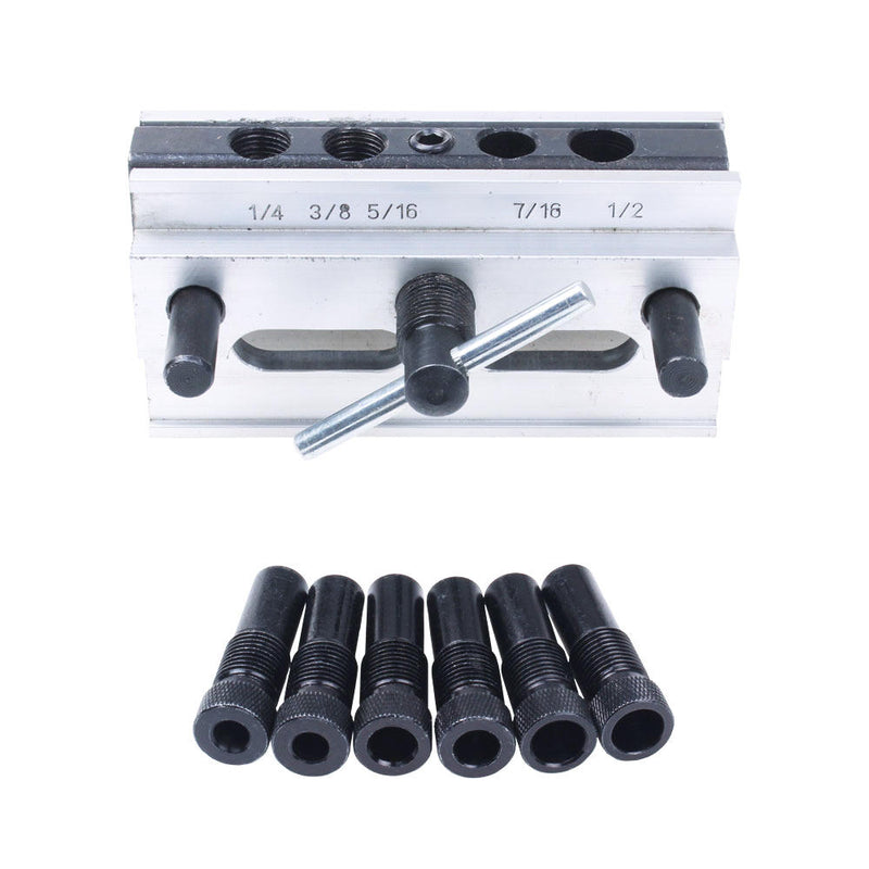 Woodworking Self Centering Doweling Jig Aluminum Alloy Dowel Drill Guide