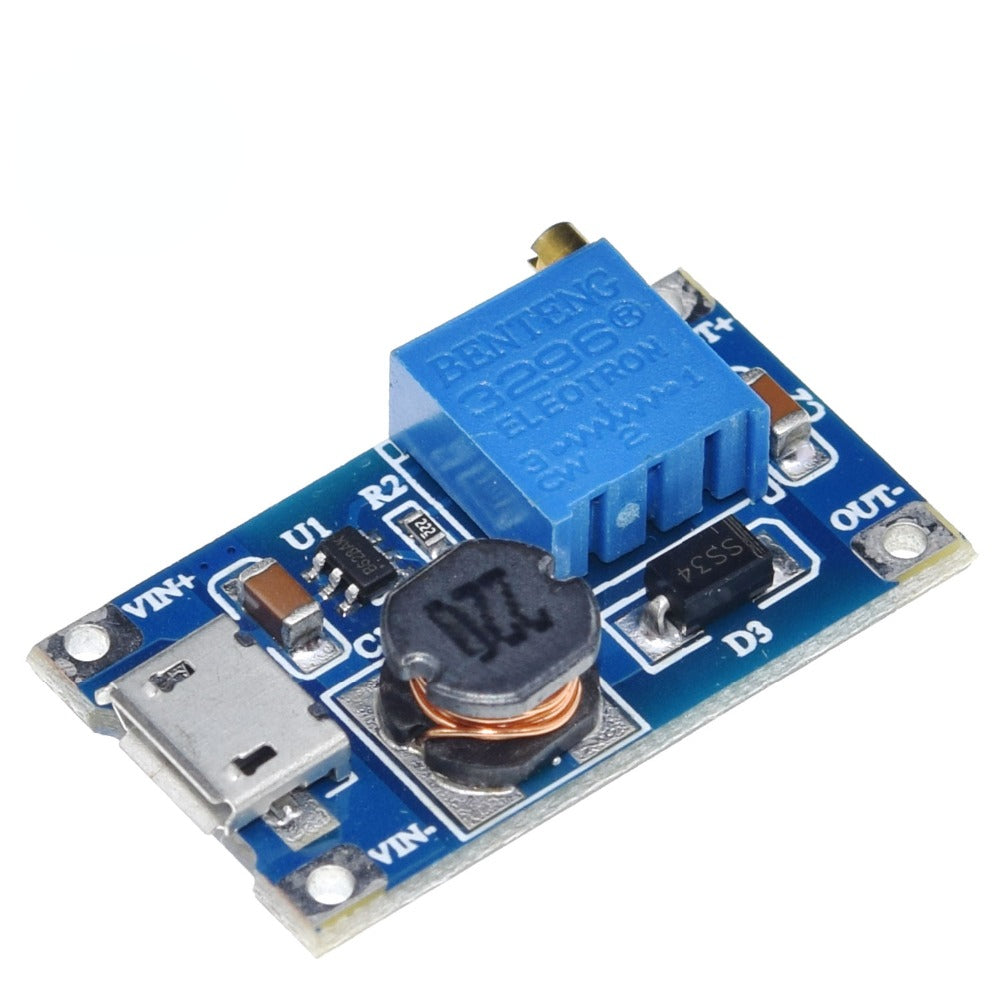 MT3608 with USB 2A Max DC-DC Step Up Power Module Booster Power Module 3-5V To 5V/9V/12V/24V