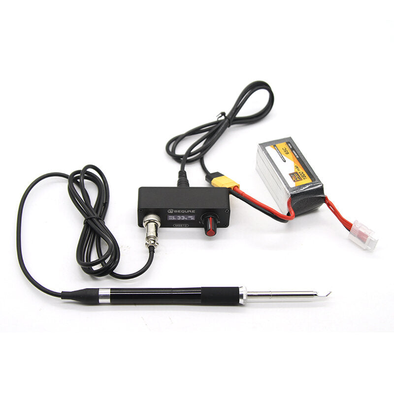 MSS12 Mini 0.91 Inch OLED Soldering Station Compatible with T12 Soldering Iron Tips Supports PD3.0/3S-6S/12V-25V Power Supply