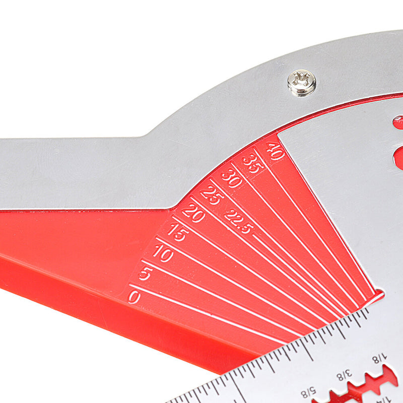 Woodworkers Edge Rule Efficient Protractor Edge Ruler Stainless Steel Measuring Ruler Scale Plastic Caliper Carpentry Tool
