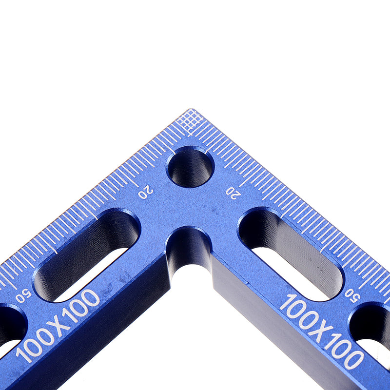 Drillpro 100mm Woodworking Precision Clamping Square L-Shaped Auxiliary Fixture Splicing Board Positioning Panel Fixed Clip Clamp Carpenter Square Ruler