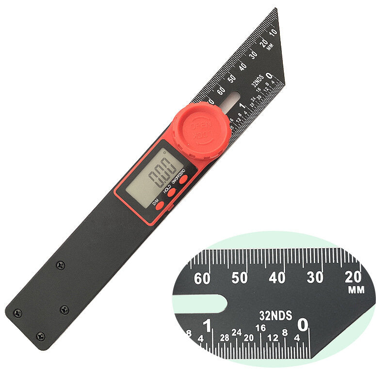 HUOTO Multifunctional Digital Angle Finder T-Bevel Gauge Level Ruler Woodworking Angle Ruler Digital Caliper