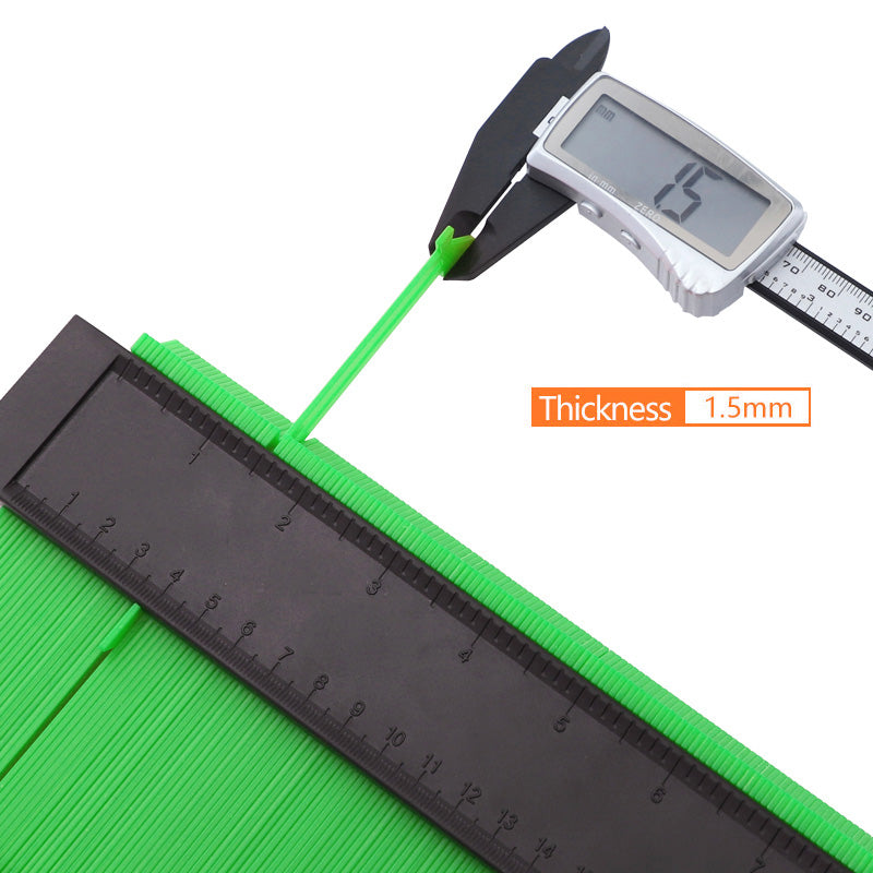 10 Inch Contour Gauge Green Lockable Shape Radial Ruler Profiling Gauge Taking Device