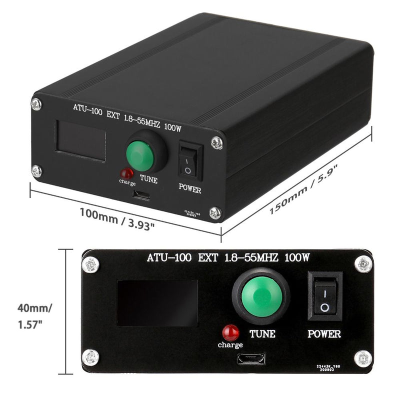 ATU-100 1.8-55Mhz 100W Metal Accessories Assembled Mini Automatic Antenna Tuner Shortwave Type C with Case Tool