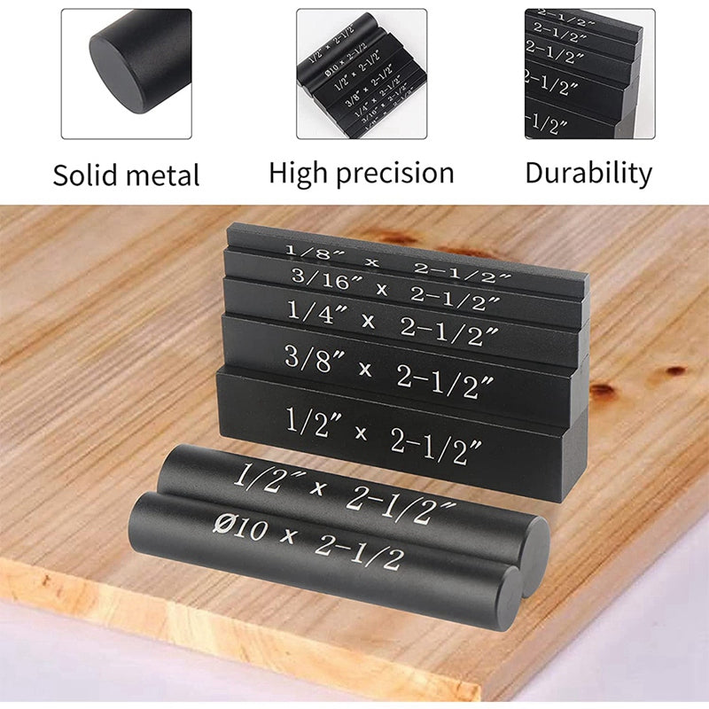 7Pcs Woodworking Precision Aluminum Alloy Setup Bars Setup Blocks Height Gauge Set for Router and Table Saw Accessories