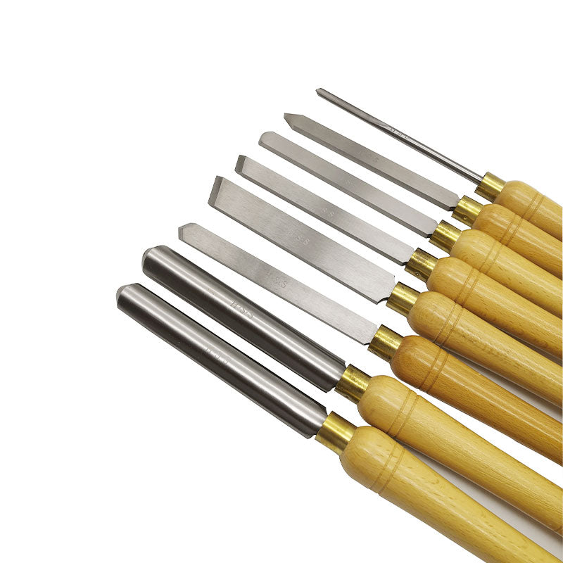 8PCS High Speed Steel Lathe Chisel Wood Turning Tool for Woodworking Tools