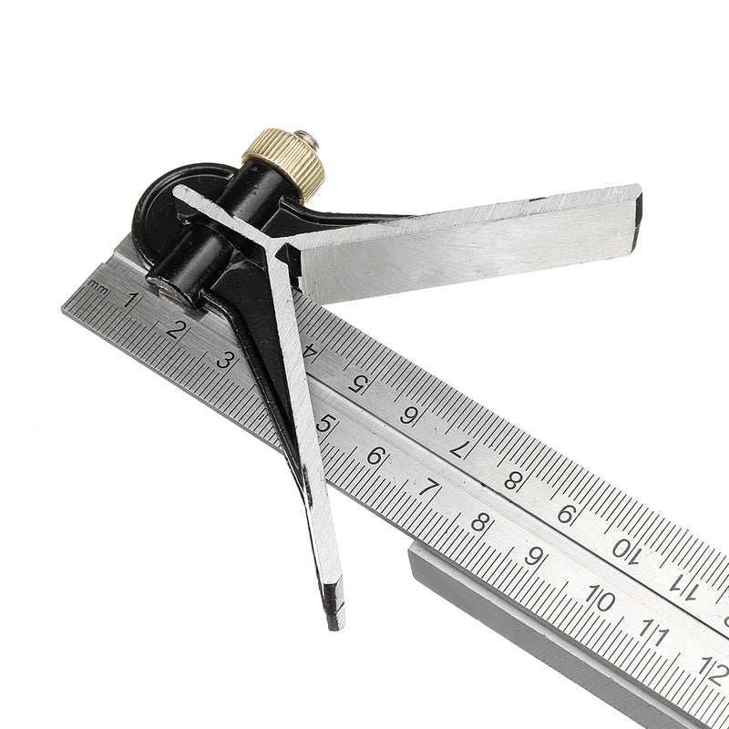 12" 300mm Combination Square Protractor Level Measure Measuring Angle Ruler Set