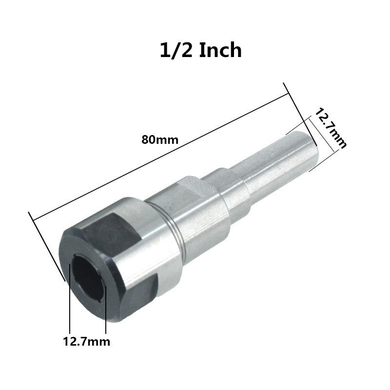 8mm 12mm 1/2 1/4 Inch Shank Milling Cutter Extension Rod Holder Engraving Machine Engraving Accessories
